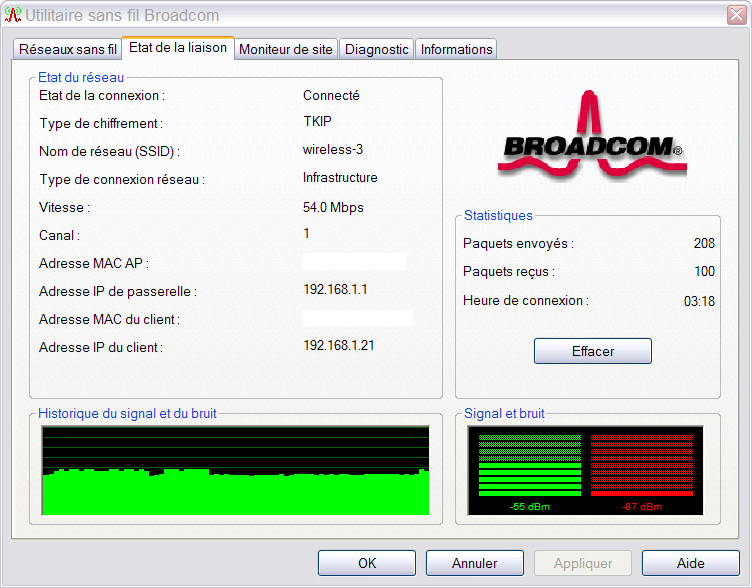 Utilitaire Broadcom